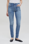 Jeans Skinny Pusher Long - Mid Blue - Femme