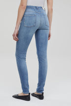 Jeans Skinny Pusher Long - Mid Blue - Femme