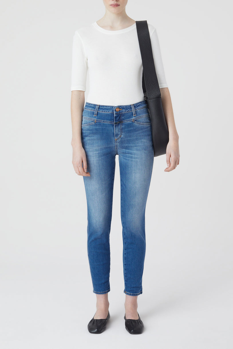Jeans Skinny Pusher - Mid Blue - Femme
