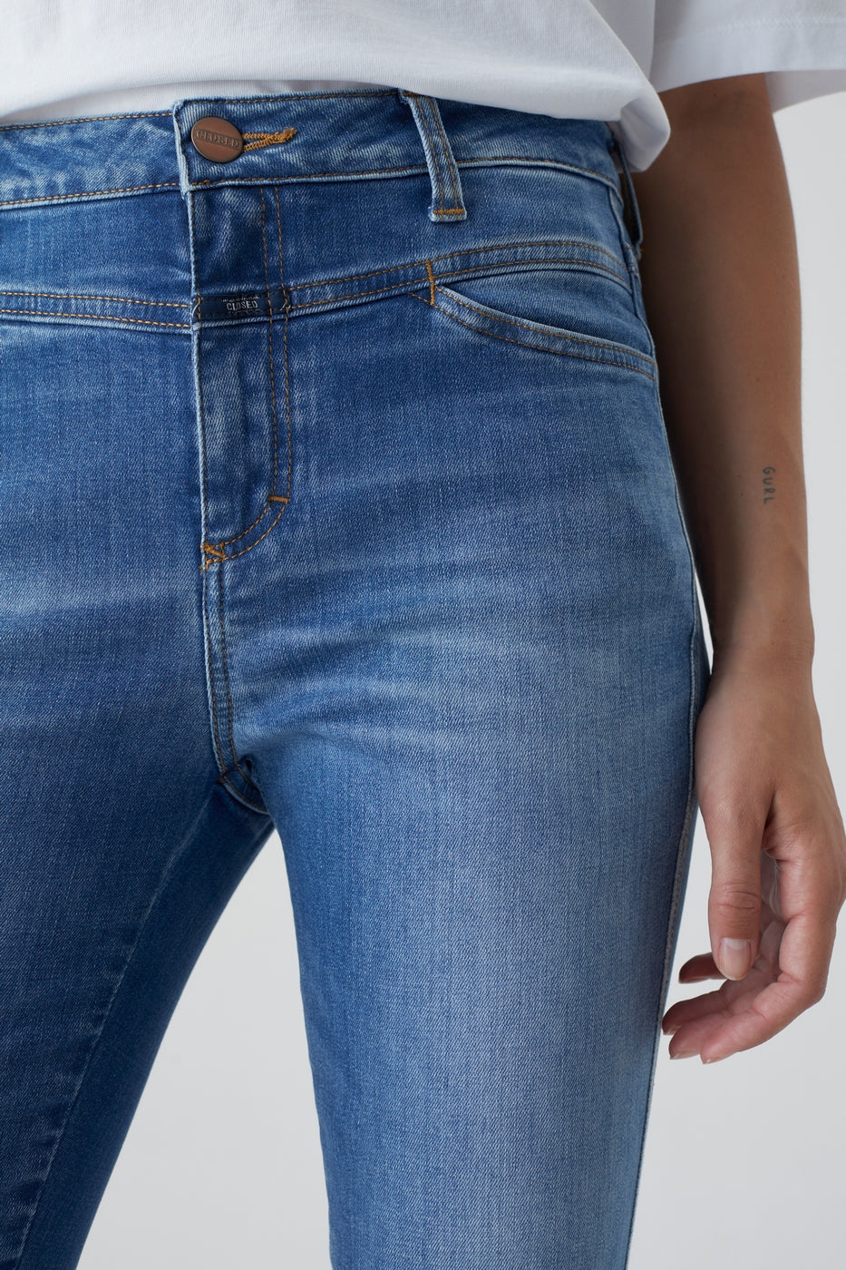 Jeans Skinny Pusher - Mid Blue - Femme