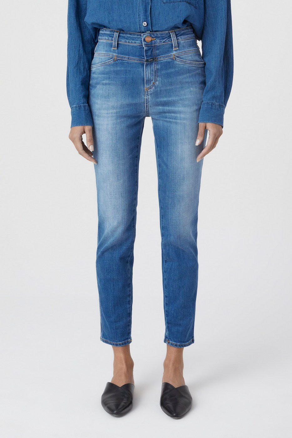 Jeans Skinny Pusher - Mid Blue - Femme
