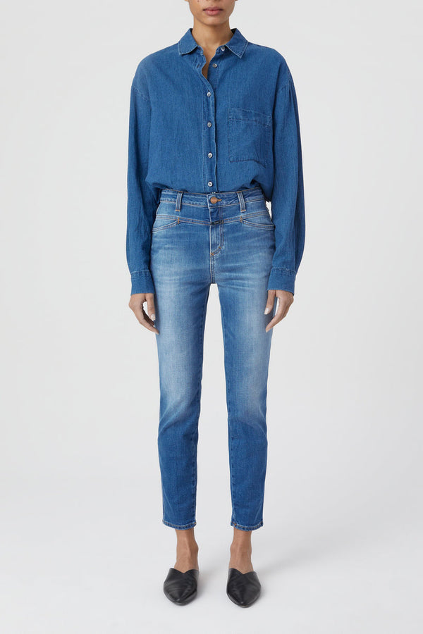 Jeans Skinny Pusher - Mid Blue - Femme