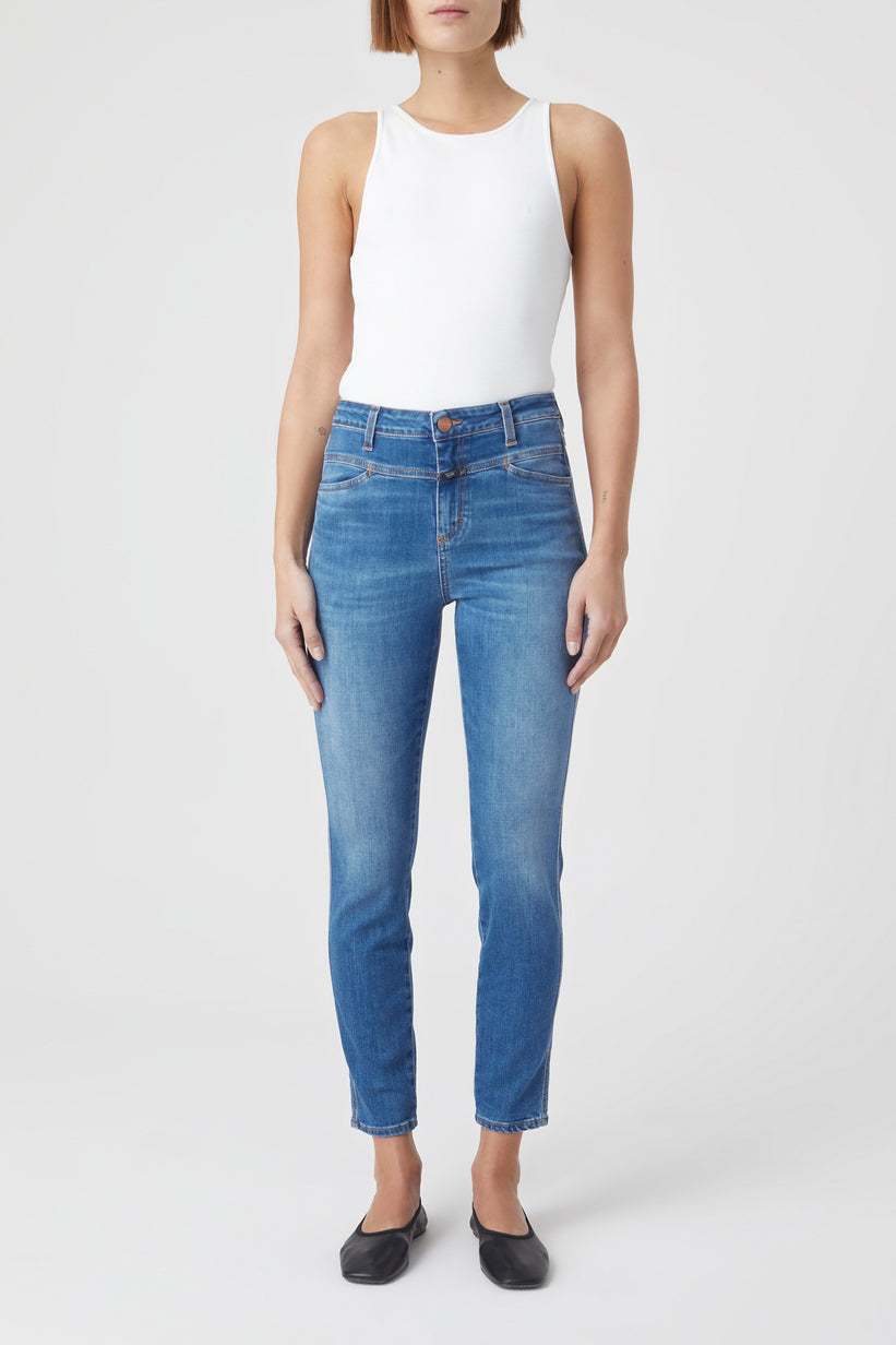 Jeans Skinny Pusher - Mid Blue - Femme