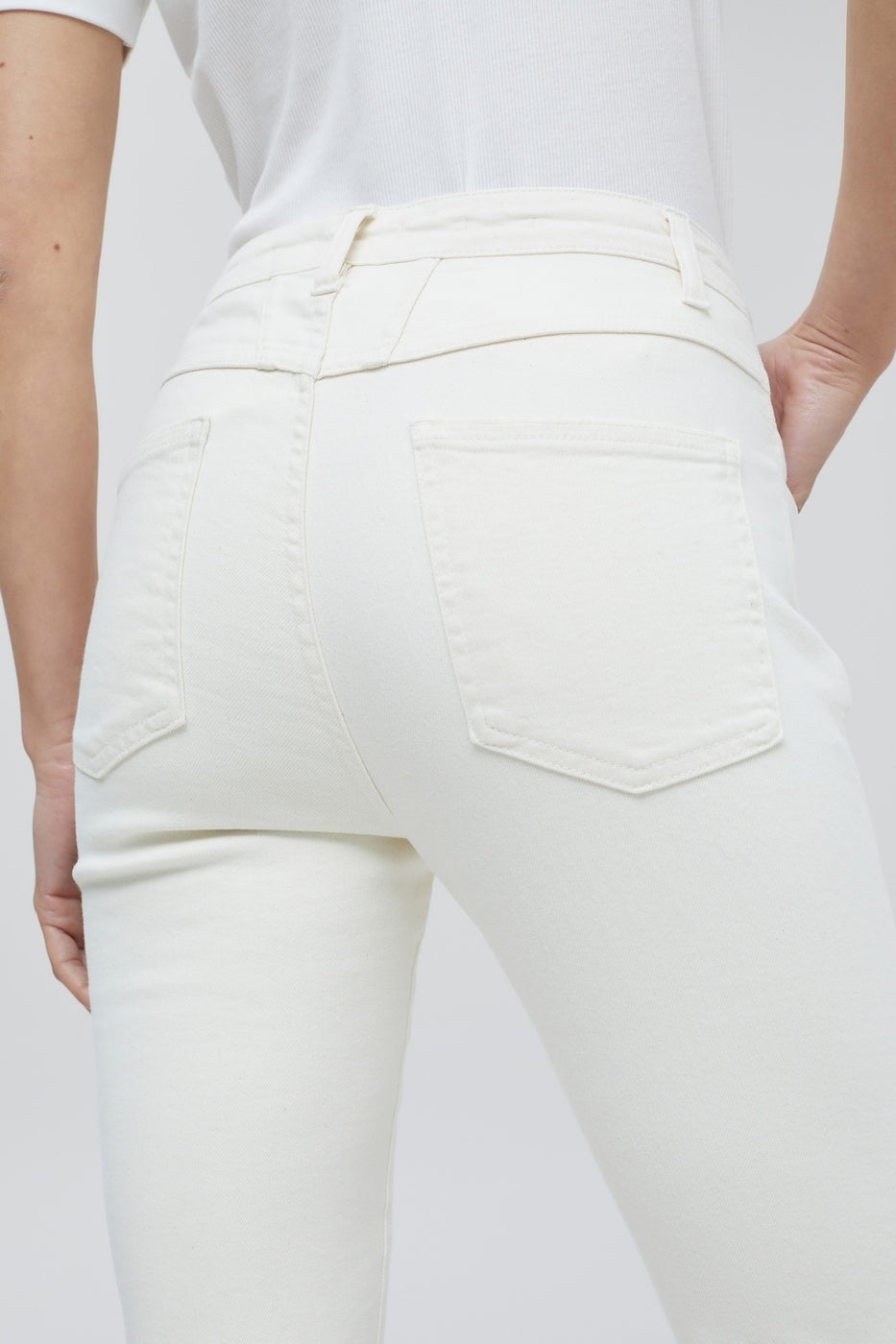 Jeans Skinny Pusher - Creme - Femme