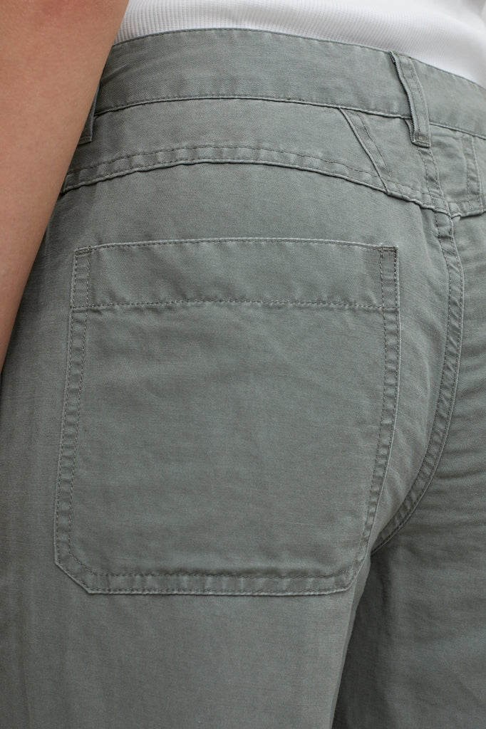 Closed - Pantalon Relaxed En Lin - Vert - Femme