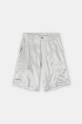Short Silk Cargo - Limestone - Femme