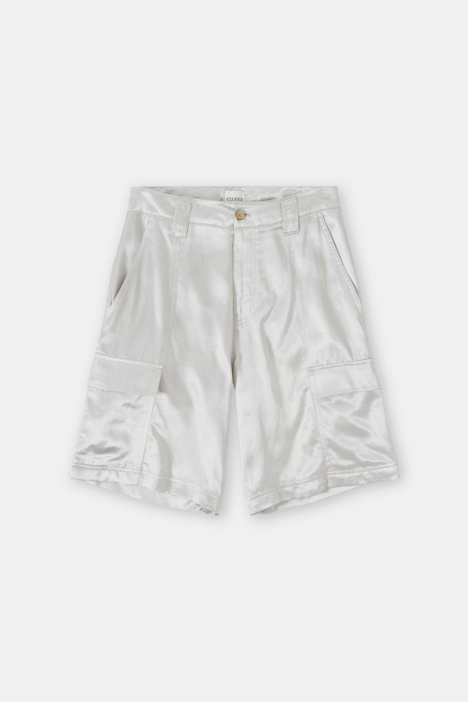 Short Silk Cargo - Limestone - Femme