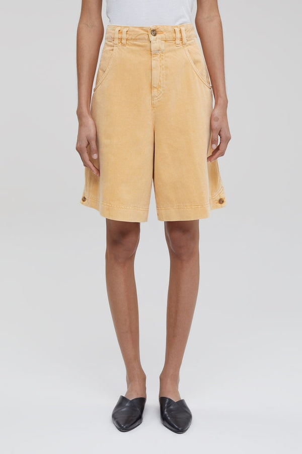 Closed - Bermuda Loose En Coton Biologique - Jaune - Femme