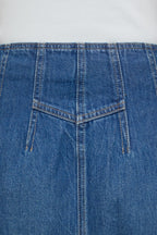 Jupe Denim With Zip - Mid Blue - Femme