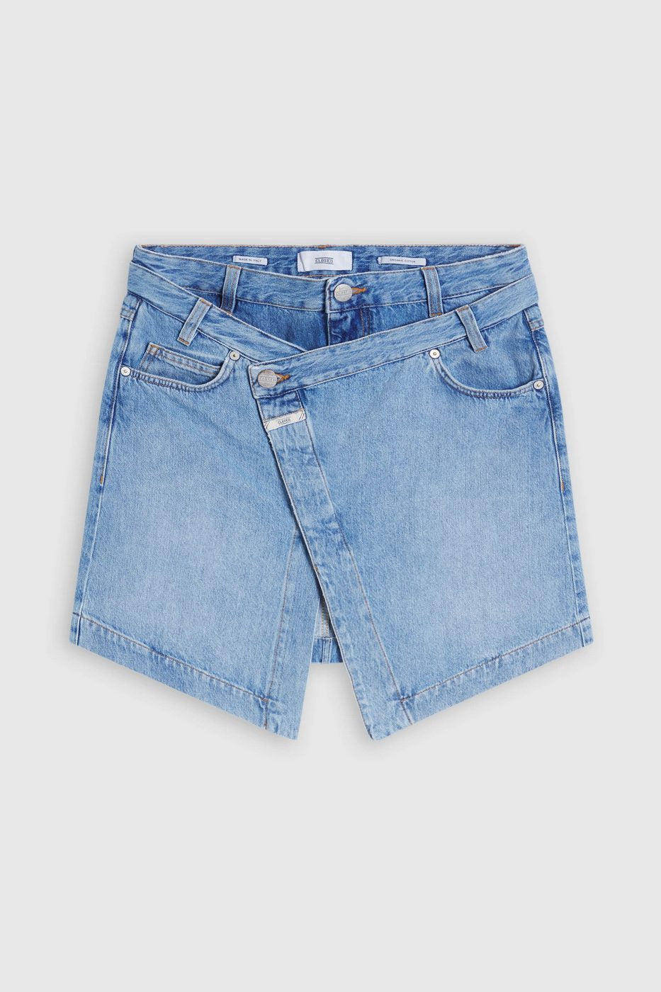 Jupe Short Wrap - Mid Blue - Femme