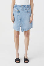 Jupe Short Wrap - Mid Blue - Femme
