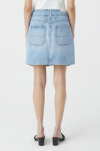 Jupe Short Wrap - Mid Blue - Femme