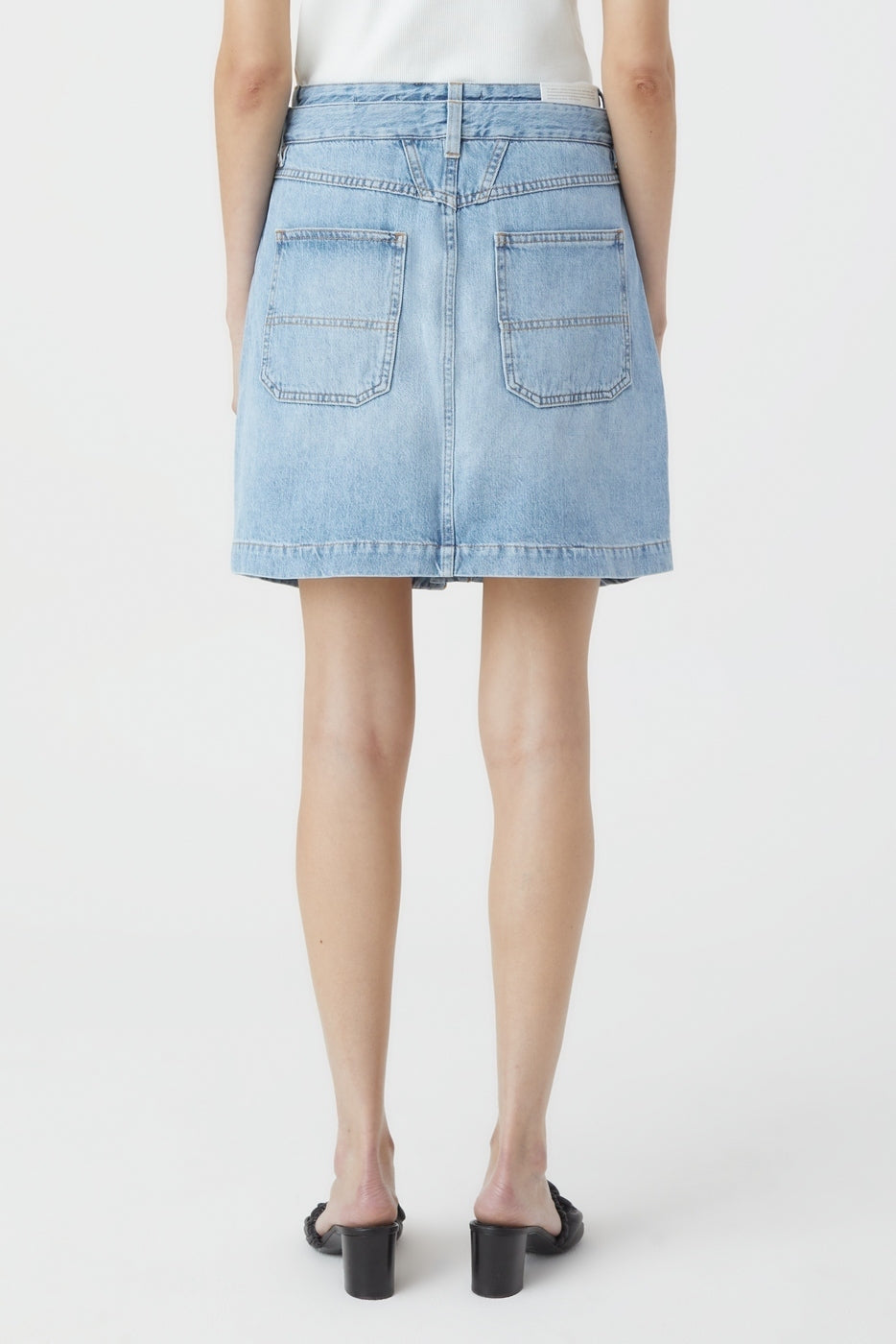 Jupe Short Wrap - Mid Blue - Femme