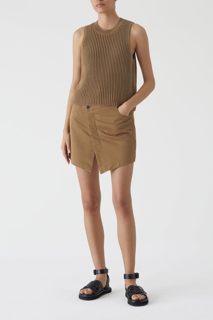 Jupe Short Wrap - Nutmeg - Femme