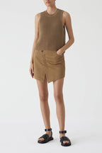 Jupe Short Wrap - Nutmeg - Femme