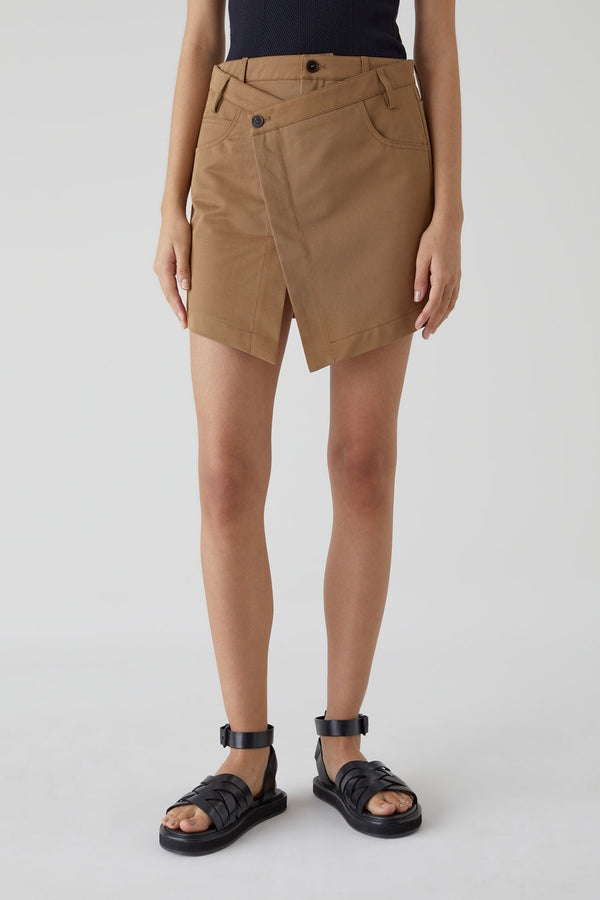 Jupe Short Wrap - Nutmeg - Femme