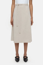Jupe Wool Wrap - Pearl Beige - Femme