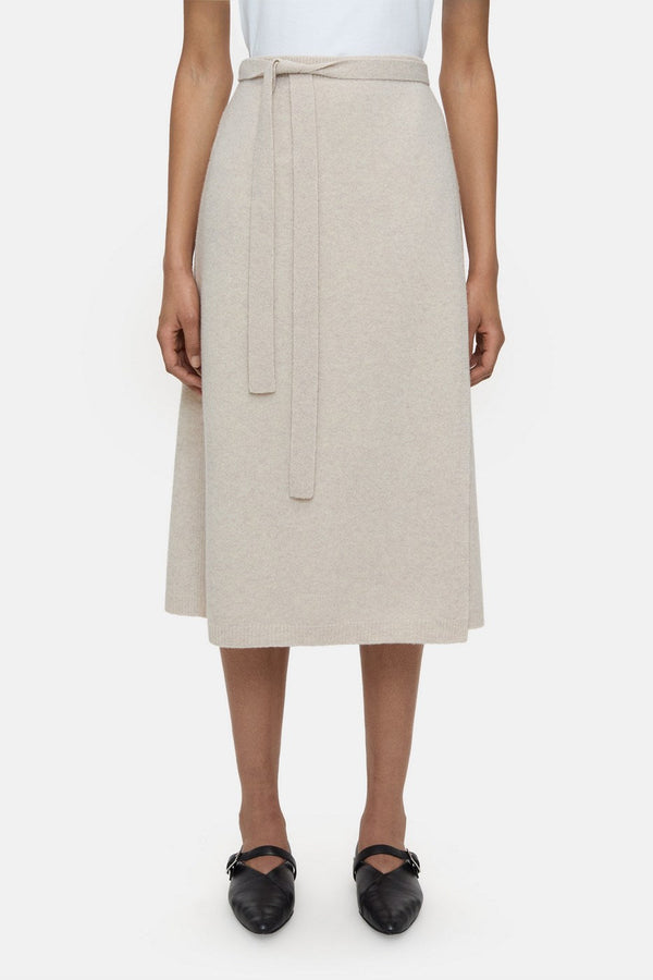Jupe Wool Wrap - Pearl Beige - Femme