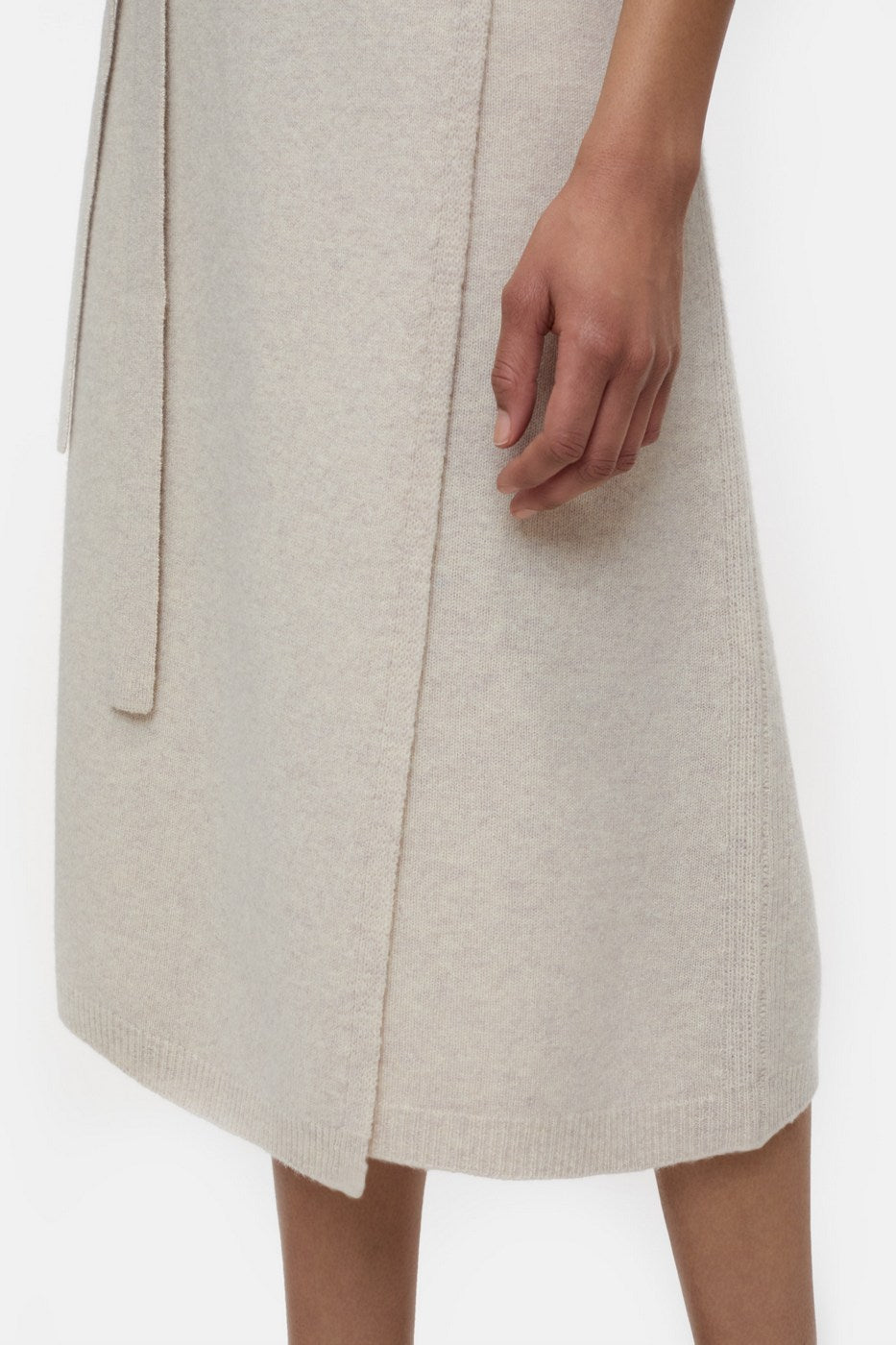 Jupe Wool Wrap - Pearl Beige - Femme
