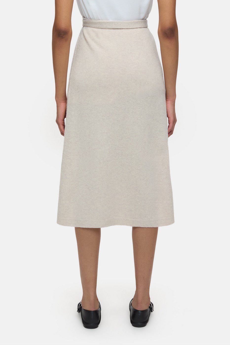 Jupe Wool Wrap - Pearl Beige - Femme