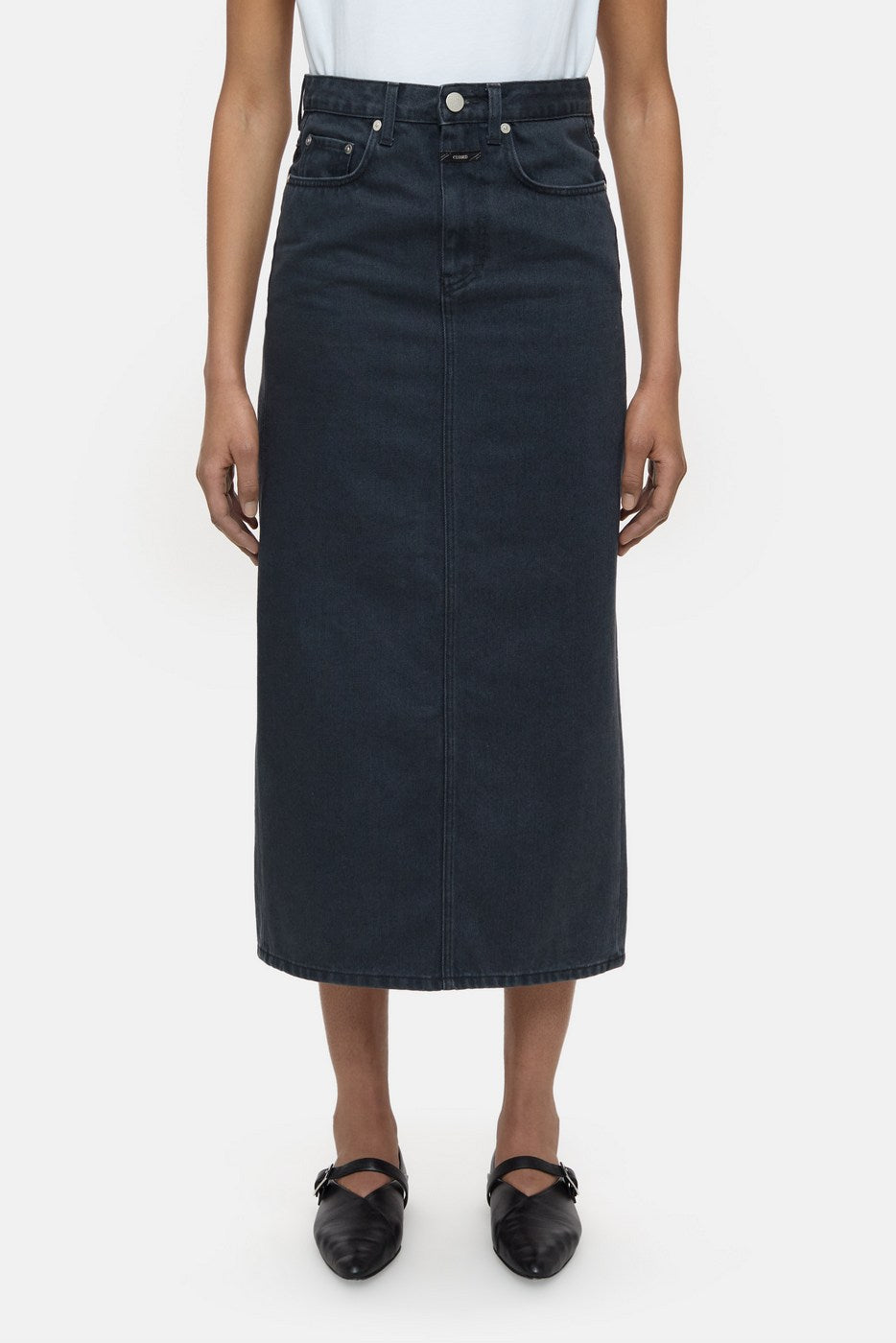 Jupe Slim 5-Pocket - Dark Grey - Femme