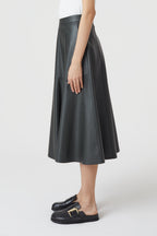 Jupe Leather - Army Green - Femme