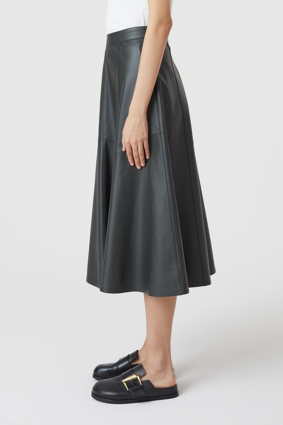 Jupe Leather - Army Green - Femme