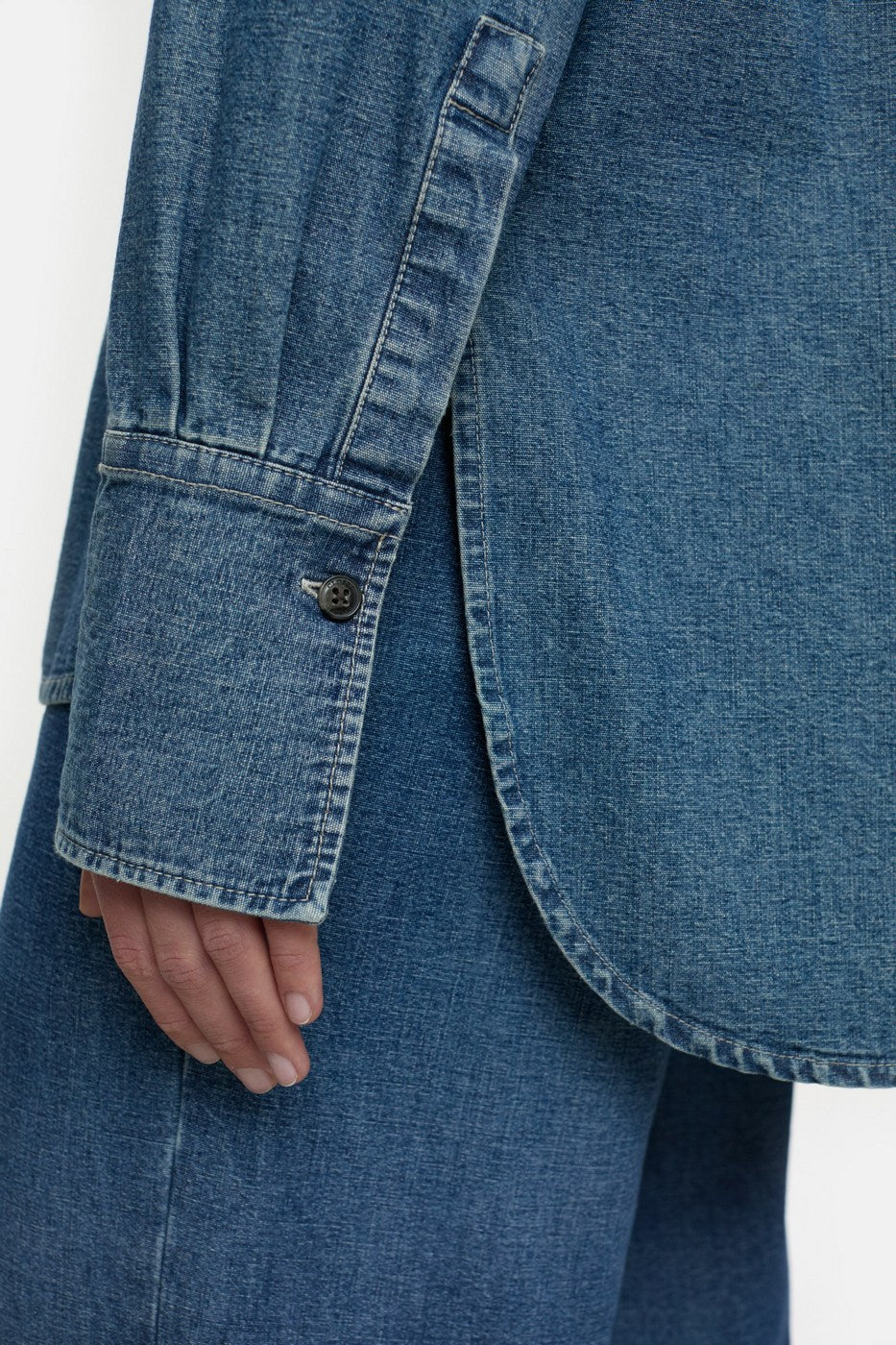 Chemise Utilitaire Ajustée - Mid Blue - Femme