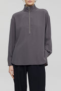 Closed - Chemise Half Zip - Dark Nickel - Femme