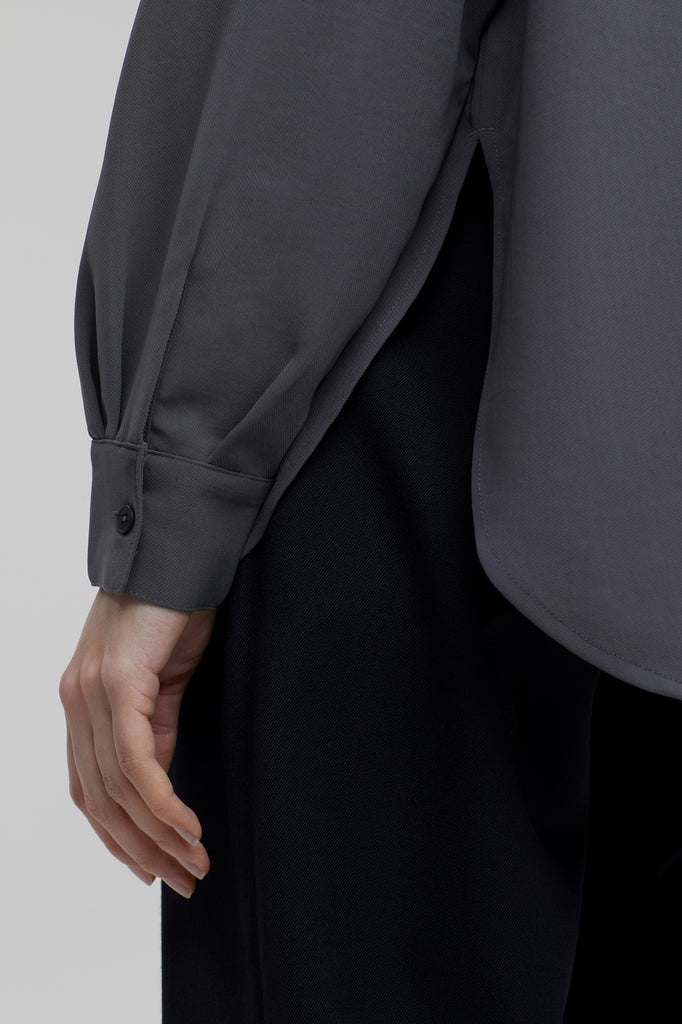 Closed - Chemise Half Zip - Dark Nickel - Femme