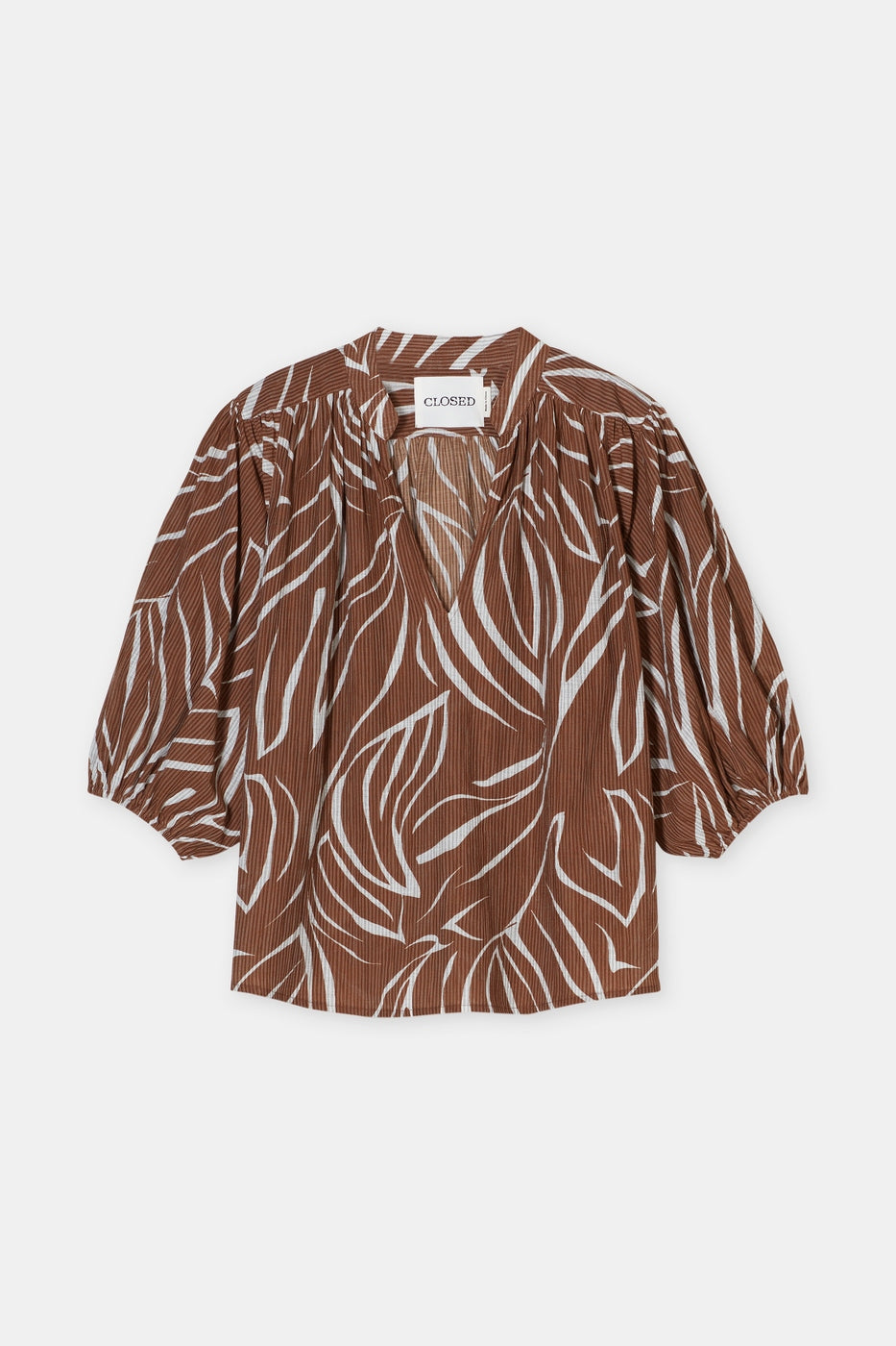 Chemise À Manche Buffées Courtes - Arabica Espresso - Femme