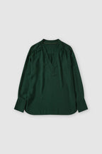 Chemise Courte À Col En V - Fern Green - Femme
