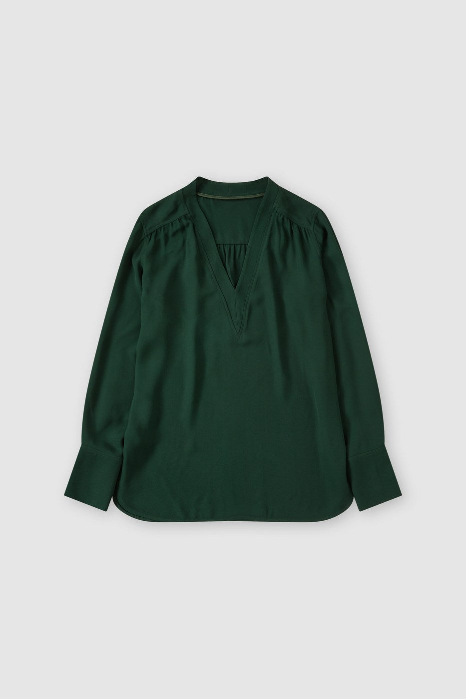 Chemise Courte À Col En V - Fern Green - Femme