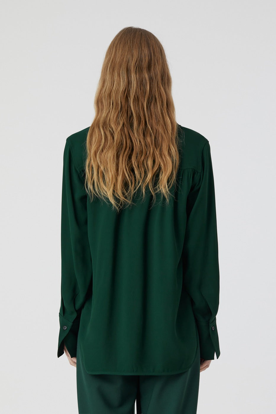 Chemise Courte À Col En V - Fern Green - Femme