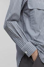 Closed - Chemisier Regular En Coton Biologique - Gris - Femme