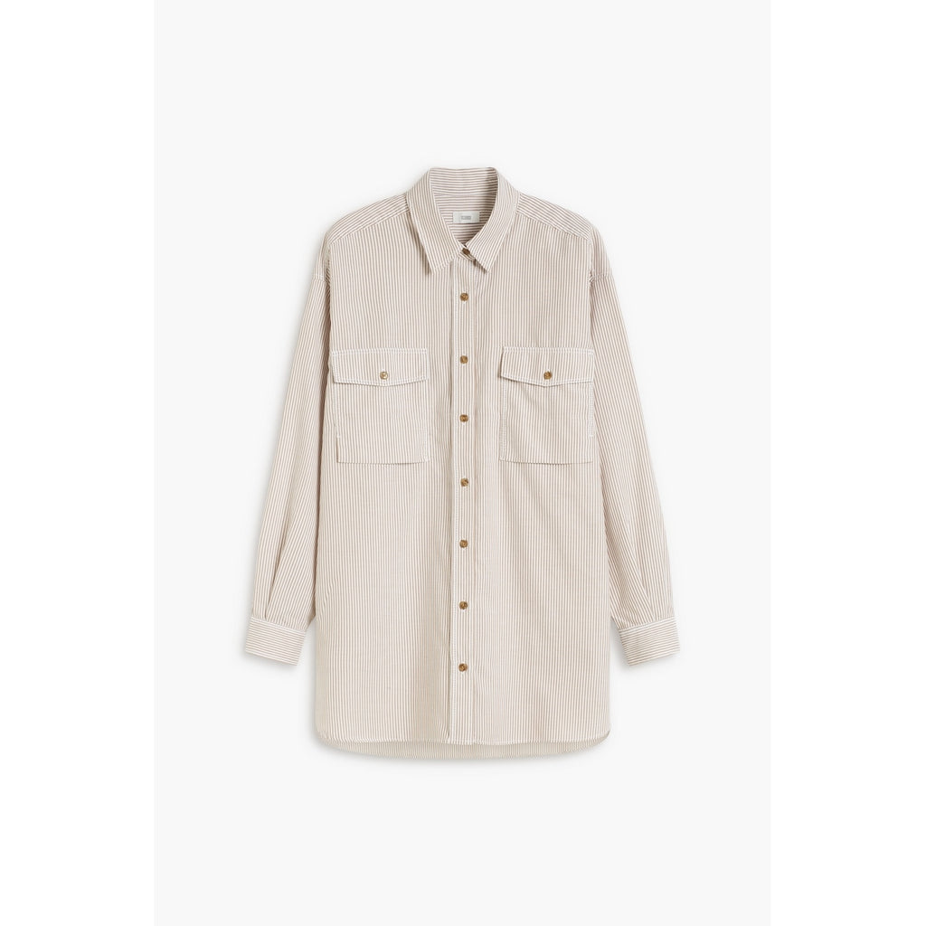 Closed - Blouse Long Chestpocket - Antique Wood - Femme
