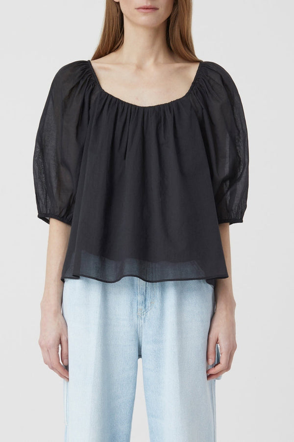 Chemise À Manche Bottées - Black - Femme