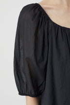 Chemise À Manche Bottées - Black - Femme