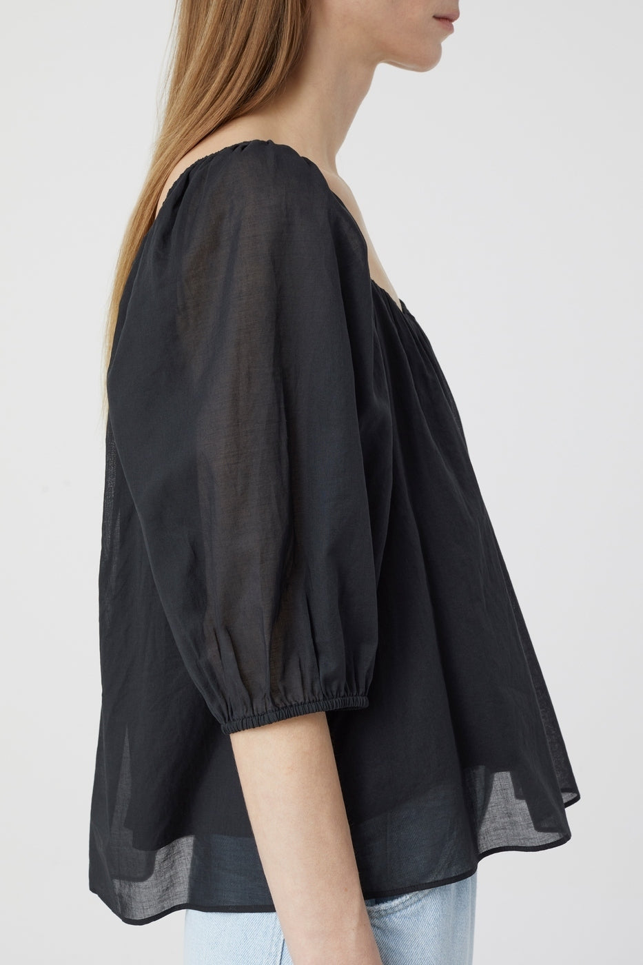 Chemise À Manche Bottées - Black - Femme