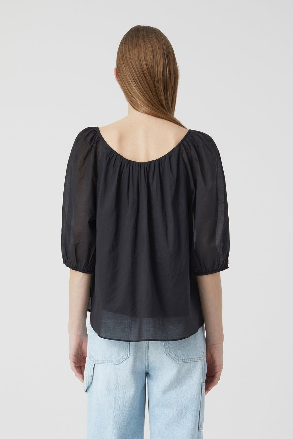 Chemise À Manche Bottées - Black - Femme