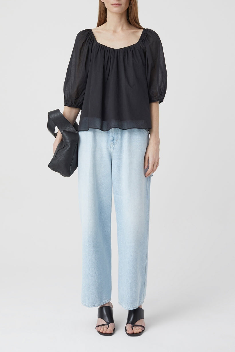 Chemise À Manche Bottées - Black - Femme