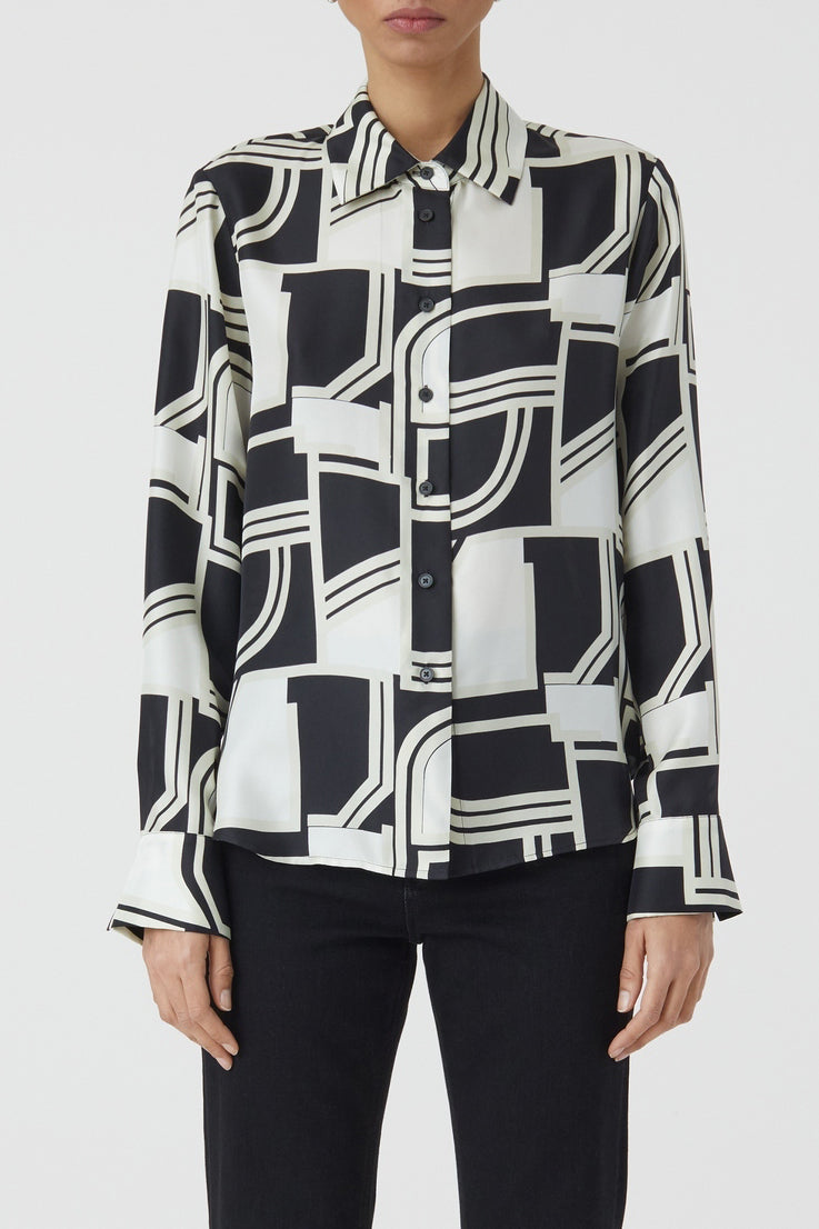 Chemise À Coupe Droite - Black - Femme