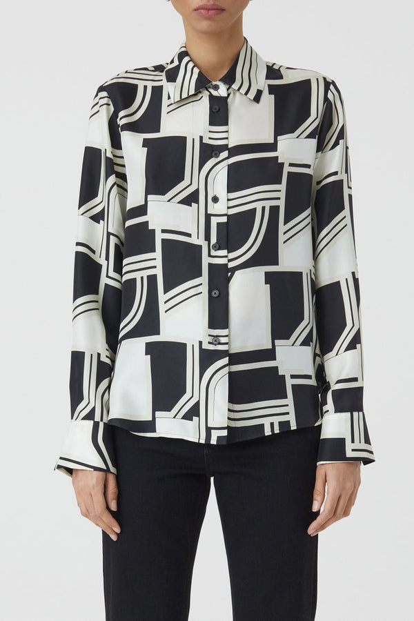 Chemise À Coupe Droite - Black - Femme