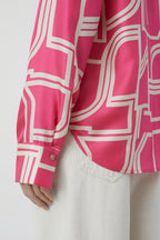 Chemise À Coupe Droite - Fiery Pink - Femme