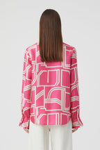 Chemise À Coupe Droite - Fiery Pink - Femme