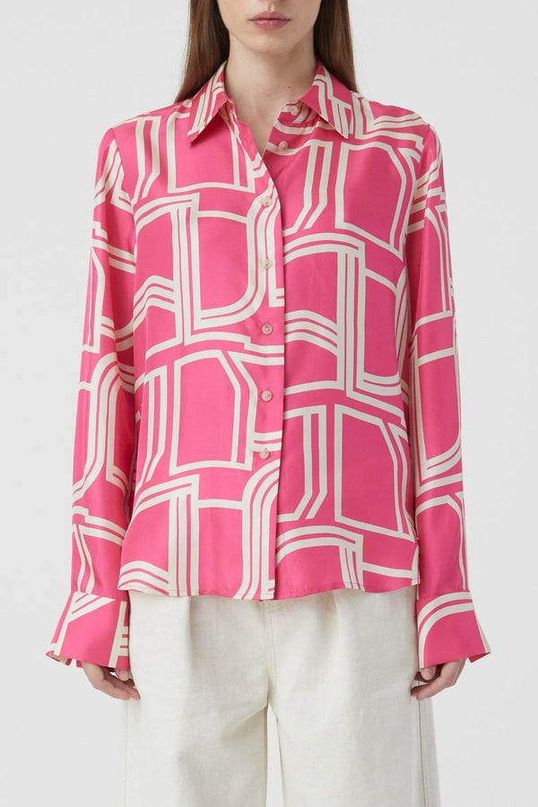 Chemise À Coupe Droite - Fiery Pink - Femme