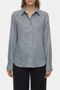 Chemise À Coupe Droite - Dark Grey Melange - Femme