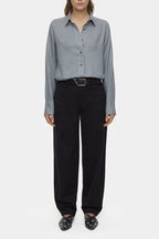 Chemise À Coupe Droite - Dark Grey Melange - Femme