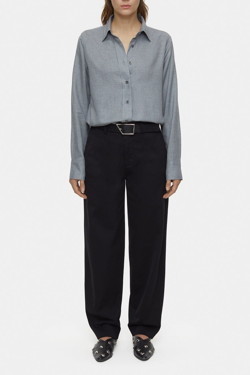 Chemise À Coupe Droite - Dark Grey Melange - Femme