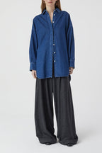 Chemise Dos Ouvert - Dark Blue - Femme